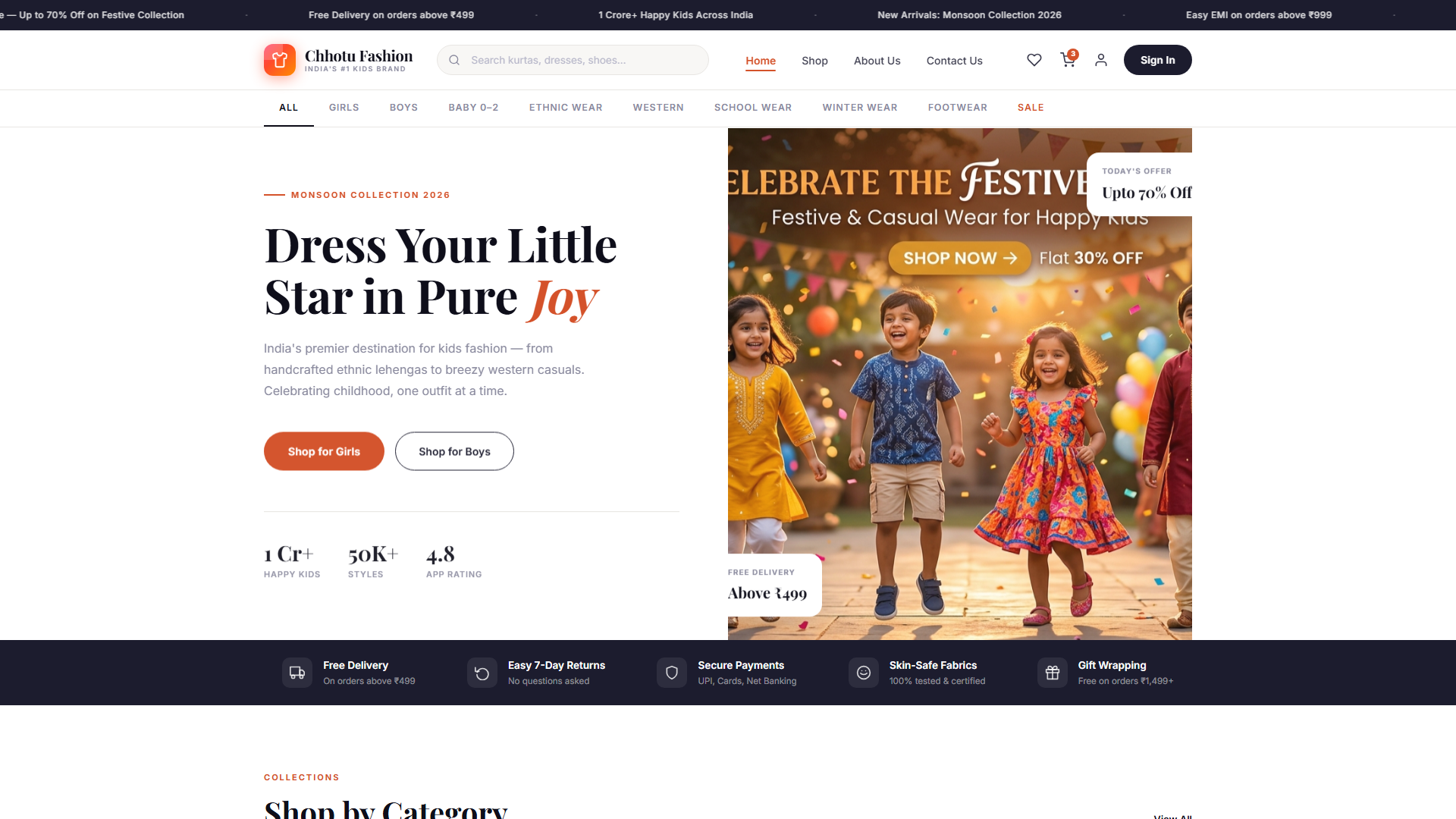 Custom Retail & Commerce Platform for Kids Fashion & Toys